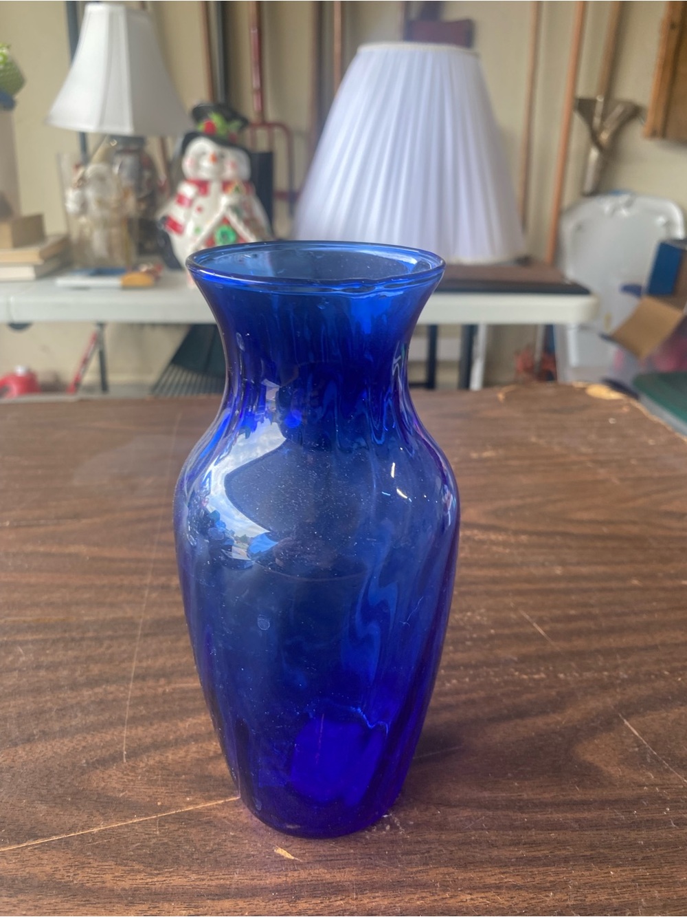 Cobalt Blue Glass Vase - Elegant Home Accent
